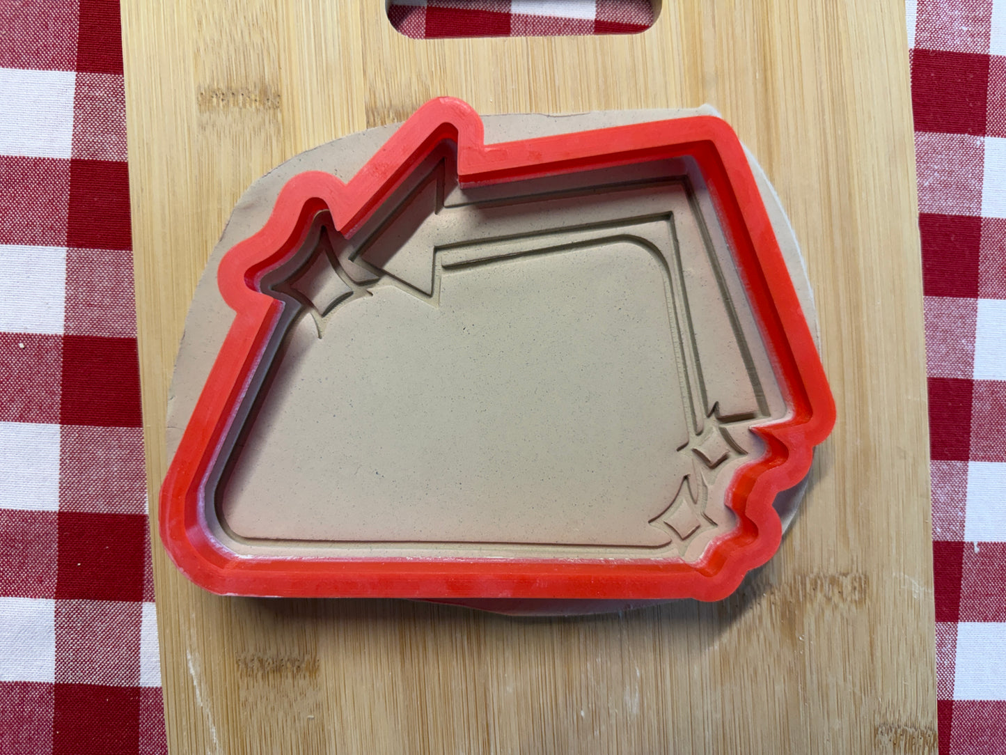 Arrow Sign Pottery Stamp with optional cookie cutter - June 2026 - Mid Century Modern Themed Mystery Box, multiple sizes available