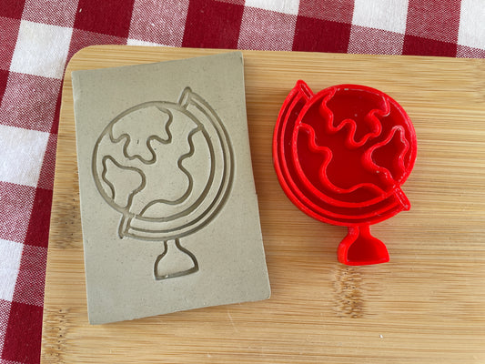 Globe Pottery Stamp - August 2025 - Back to School Themed Mystery Box, multiple sizes available