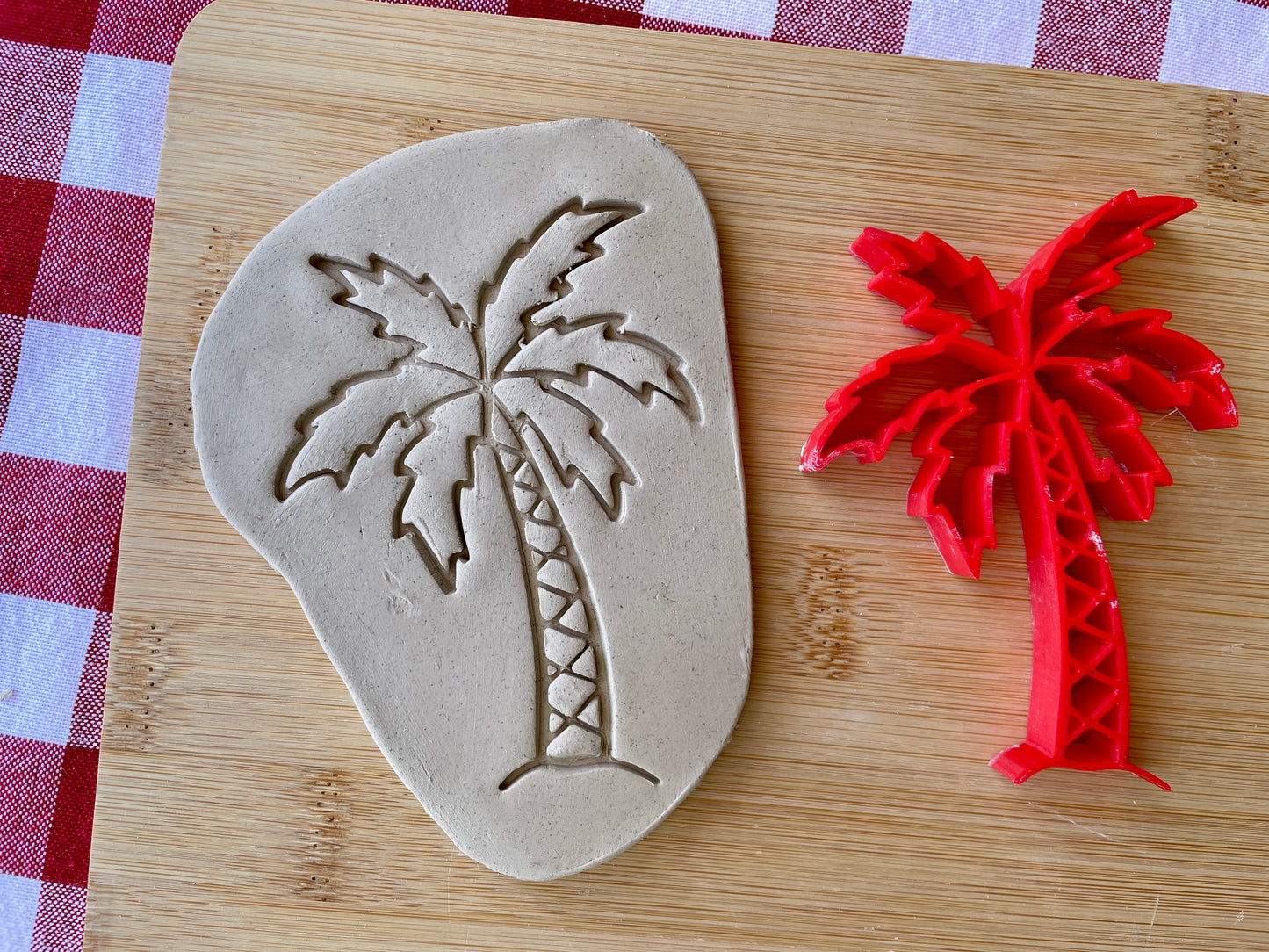 Palm Tree Pottery Stamp - April 2026 - Beach Themed Mystery Box, multiple sizes available