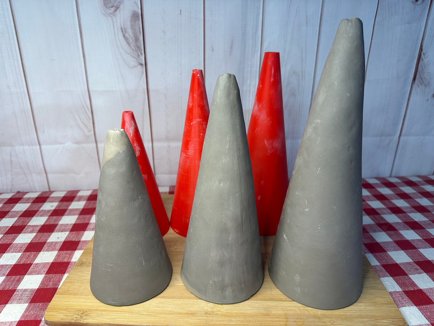 Tall Cone Form for Cone Set Pottery Template - Form Only - Straight side, Multiple sizes, Set or Each