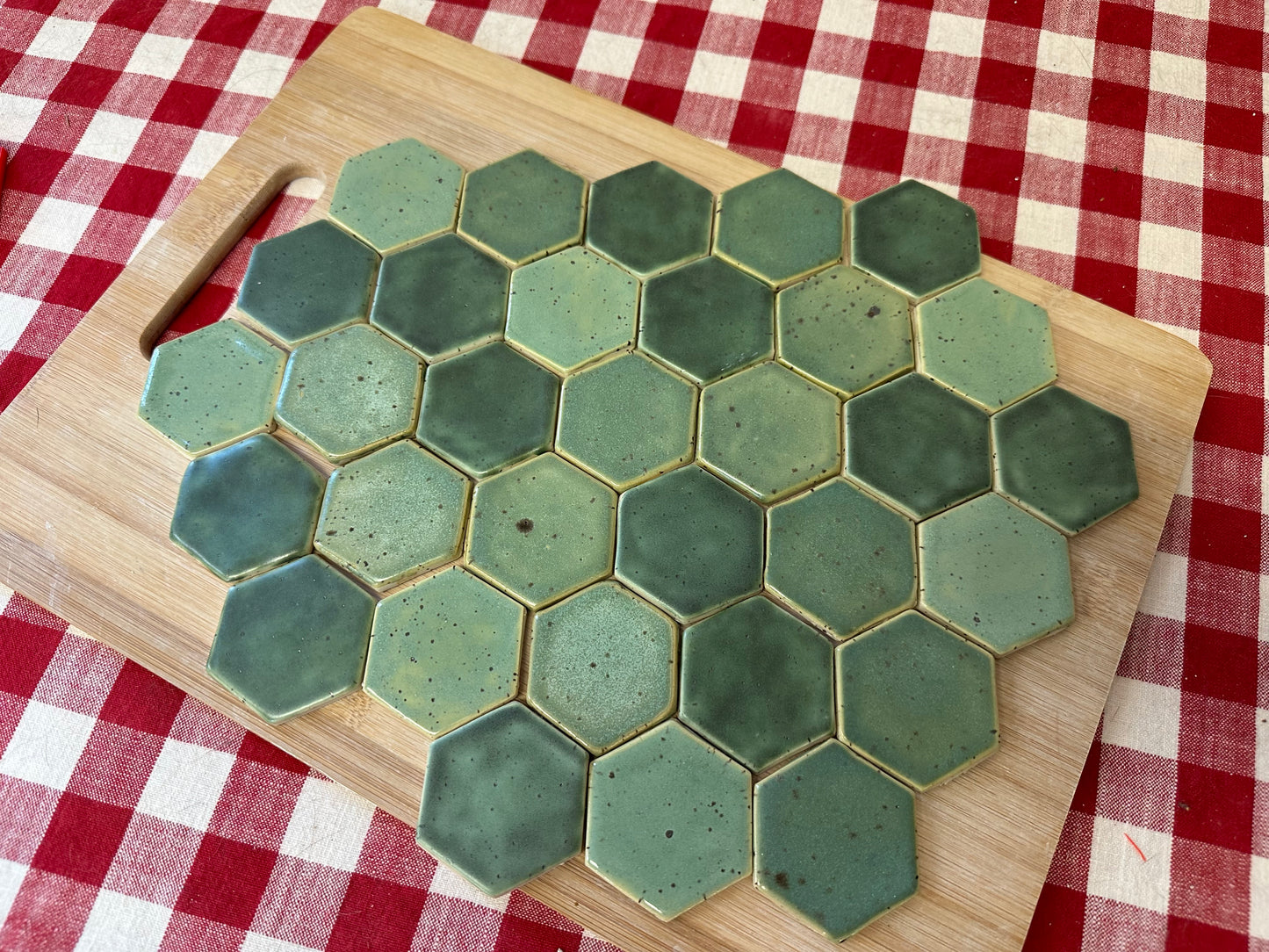 DIY Ceramic Tiles - Plain Hexagon, Clay Cutter - plastic 3D printed, multiple sizes