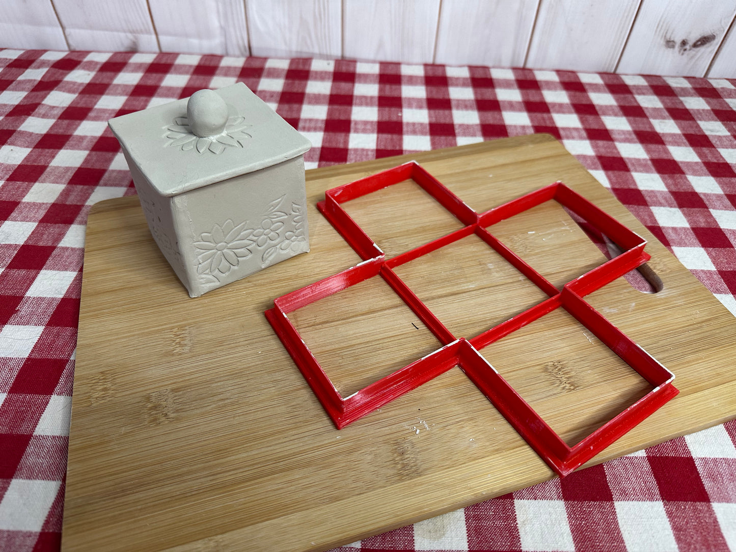 Square Cube Box Template Clay Cutter - multiple sizes, each or set