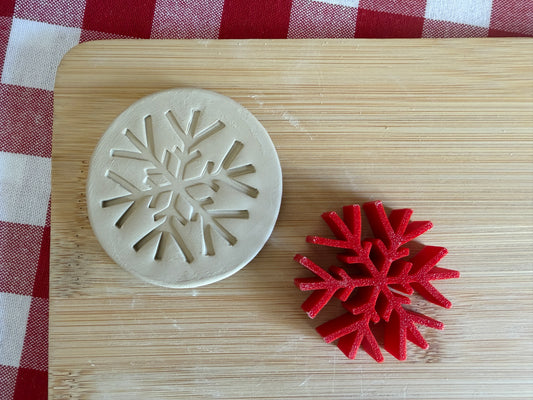 Snowflake Pottery Stamp - July 2026 - Vintage Christmas Themed Mystery Box, multiple sizes available