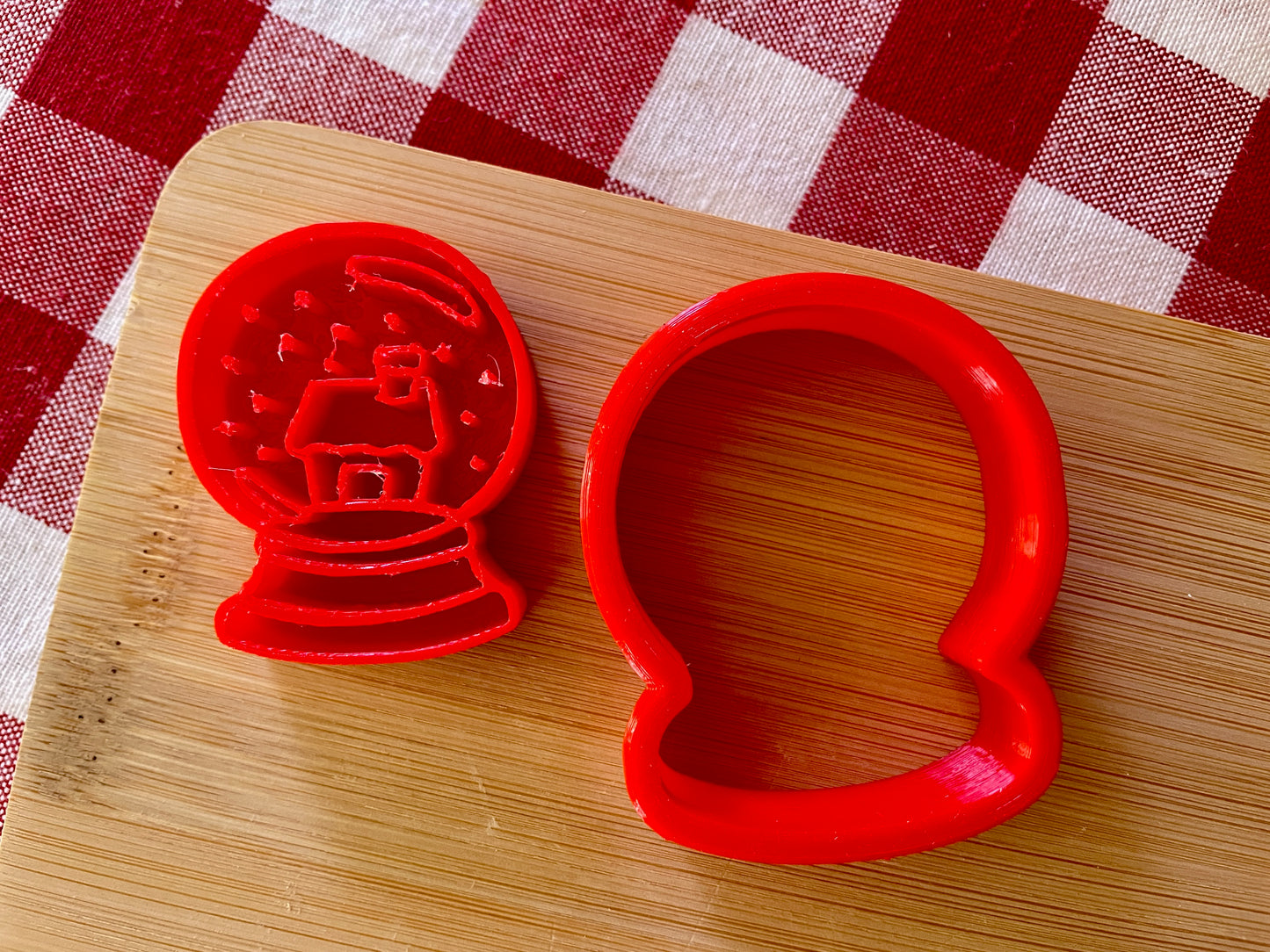 Snow Globe - Stamp with Optional Cookie Cutter - July 2025 - Christmas in July Themed Mystery Box, multiple sizes available