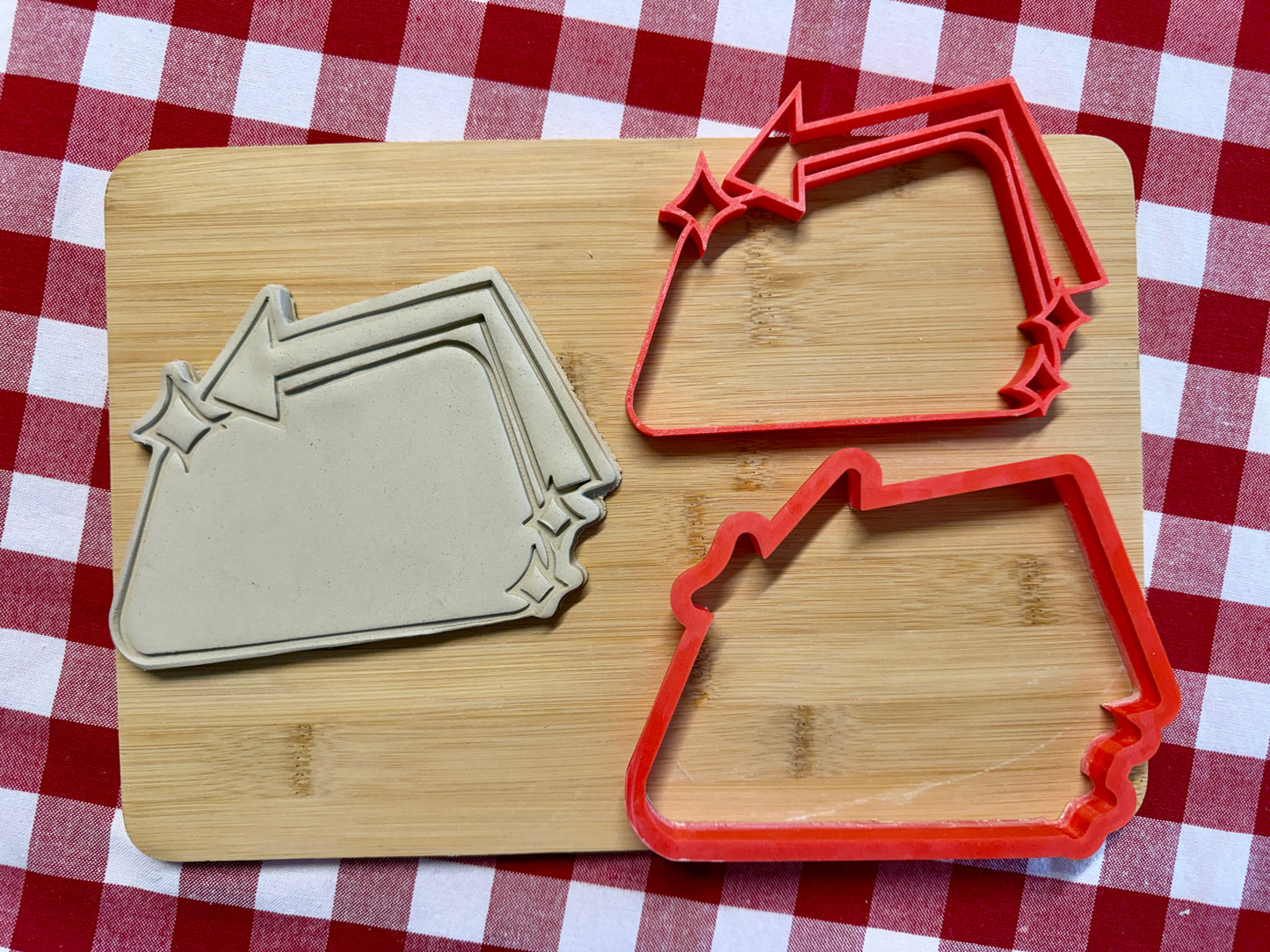 Arrow Sign Pottery Stamp with optional cookie cutter - June 2026 - Mid Century Modern Themed Mystery Box, multiple sizes available