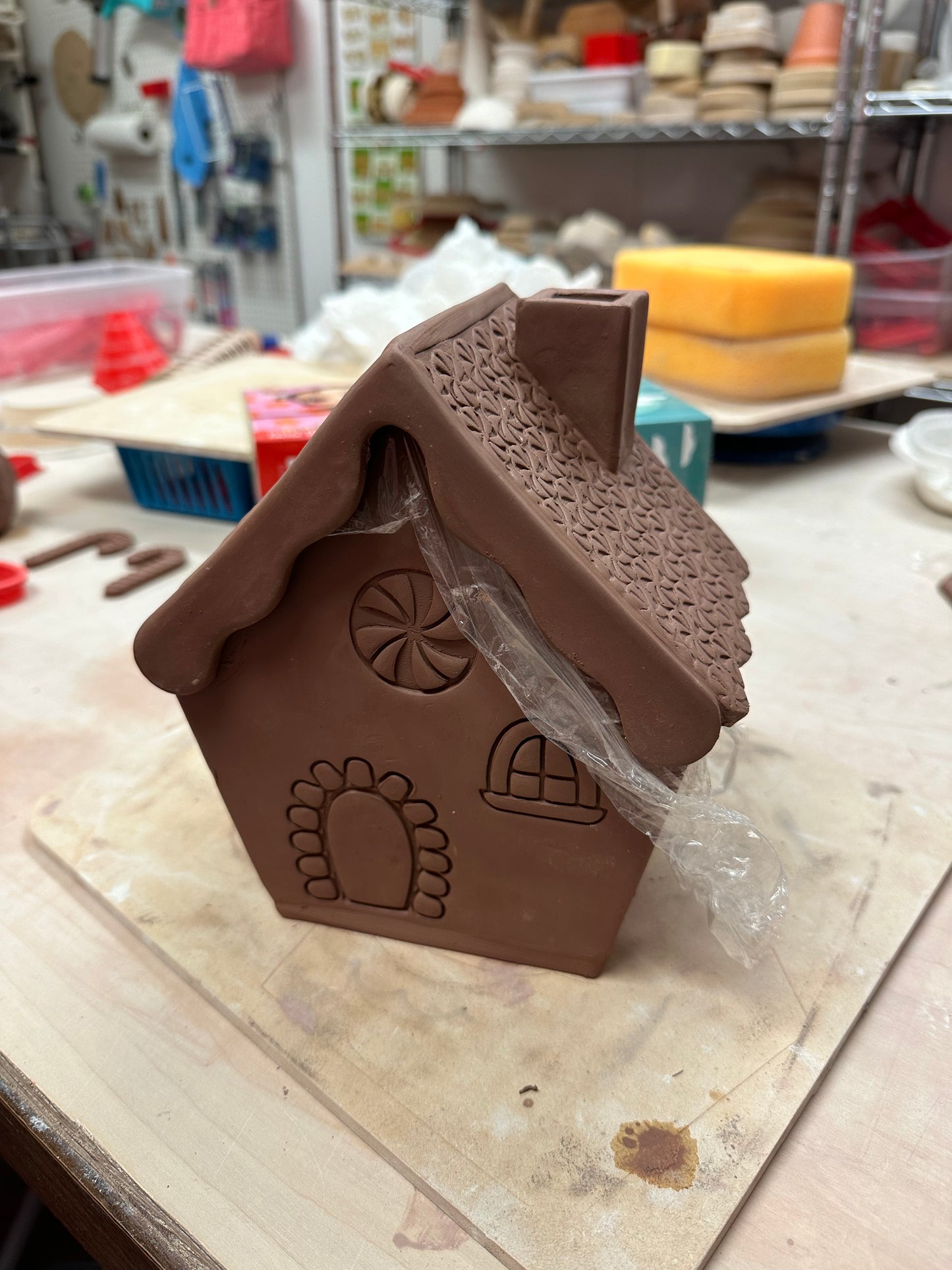 Gingerbread style 3D House, 5 piece kit, 7" tall finished - July 2024 mystery box, plastic 3D printed, each or set