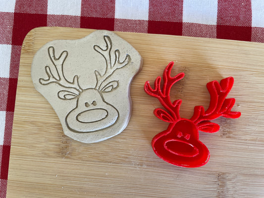 Reindeer - Pottery Stamp - July 2025 - Christmas in July Themed Mystery Box, multiple sizes available