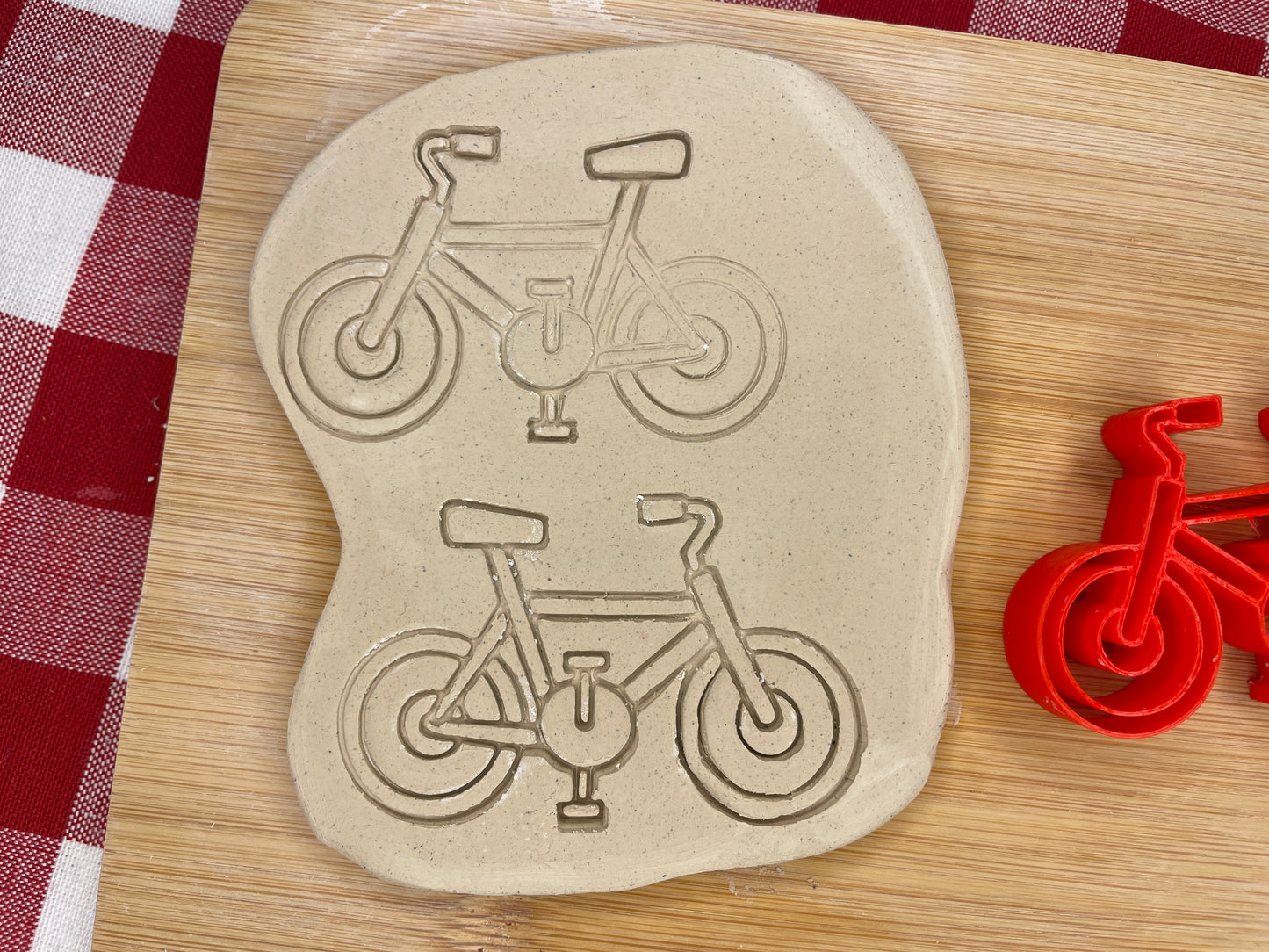 Bike Pottery Stamp - Teenagers themed January 2025 Mystery Box, multiple sizes available