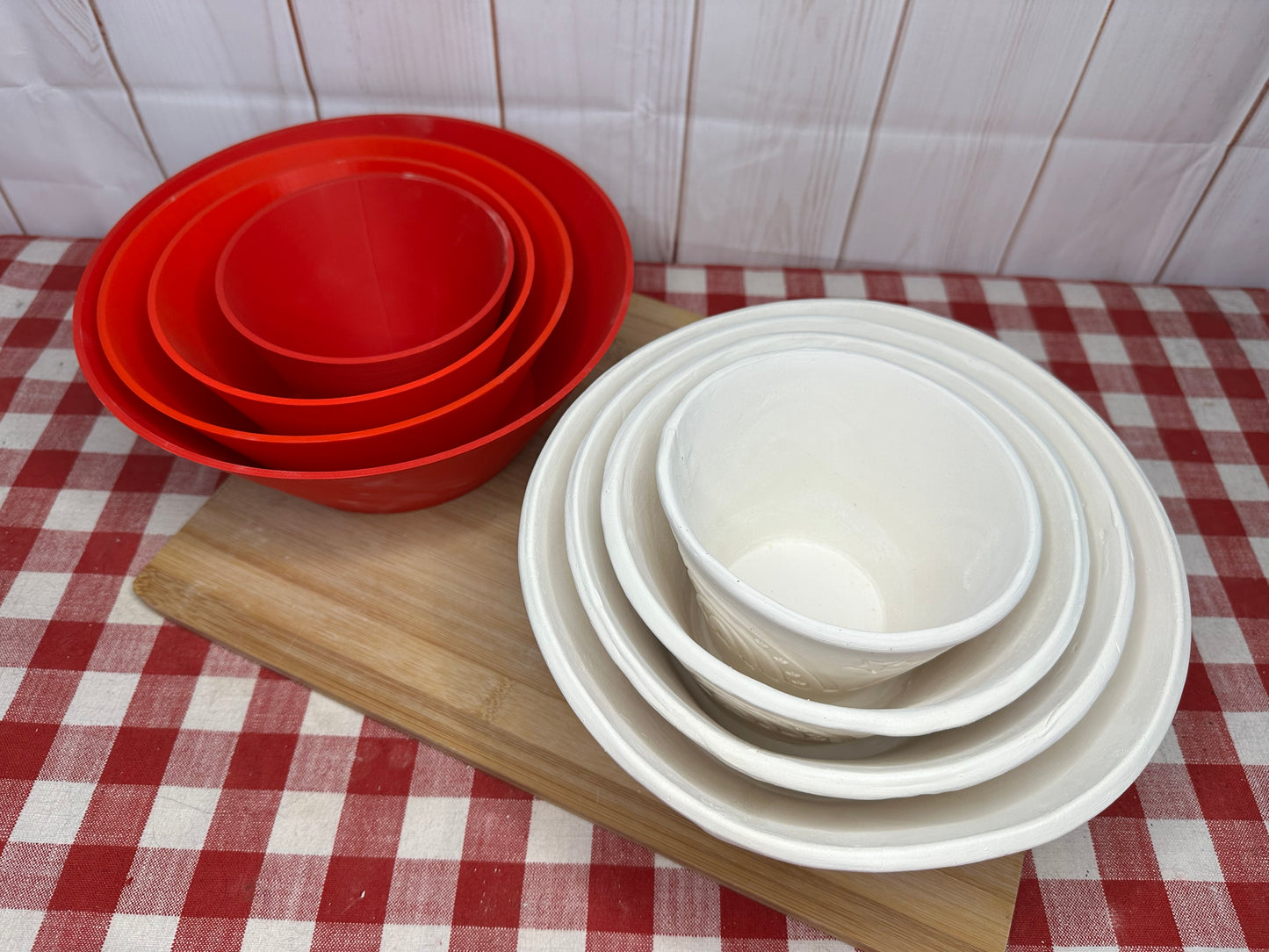 Bowl Forms for Set of 4 Nesting Bowls Pottery Template - Forms Only - Straight side, 3.75" Tall, multiple sizes, Each or Set