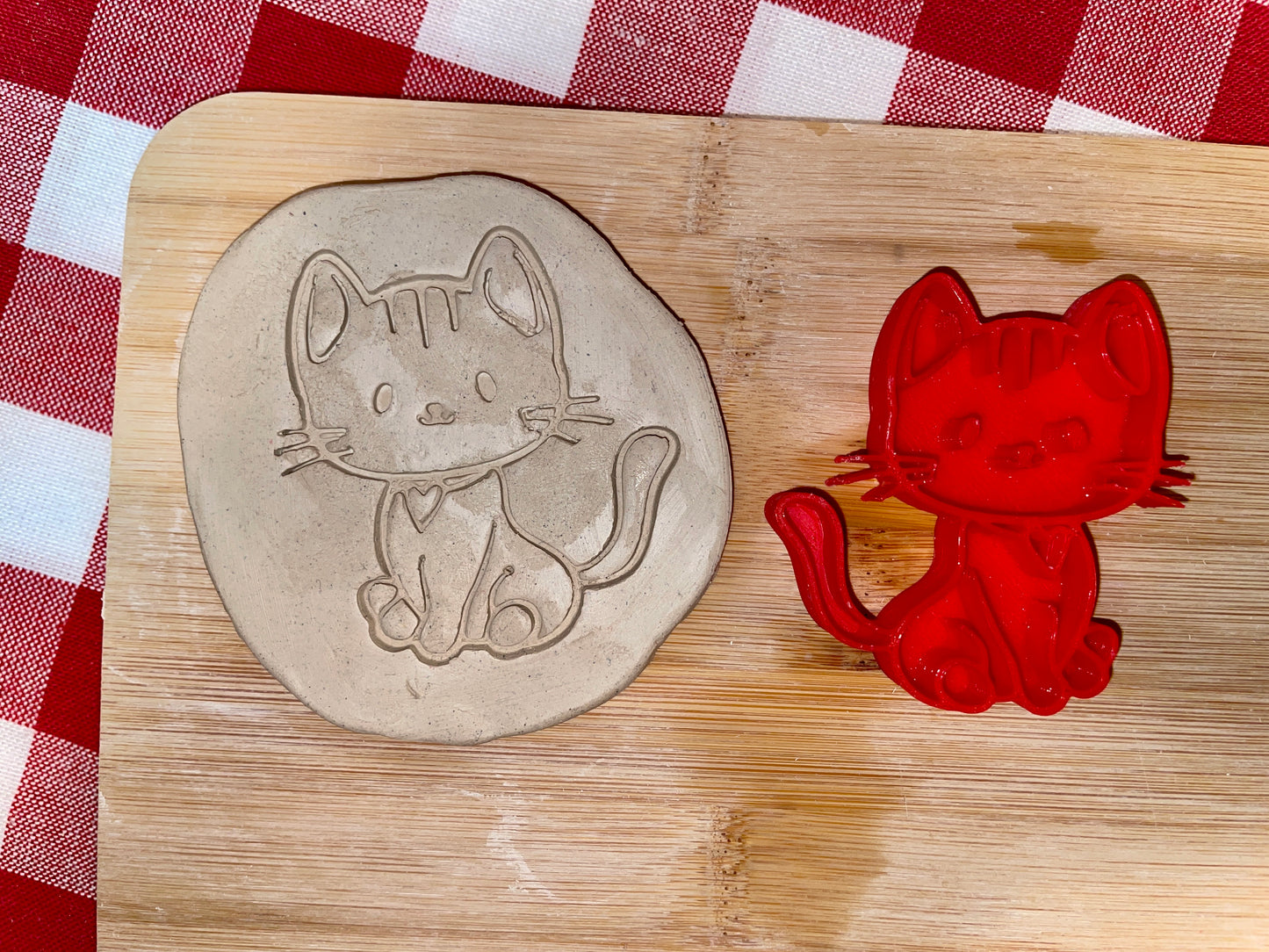 Cat Pottery Stamp - November 2025 - Hearts Themed Mystery Box, multiple sizes available