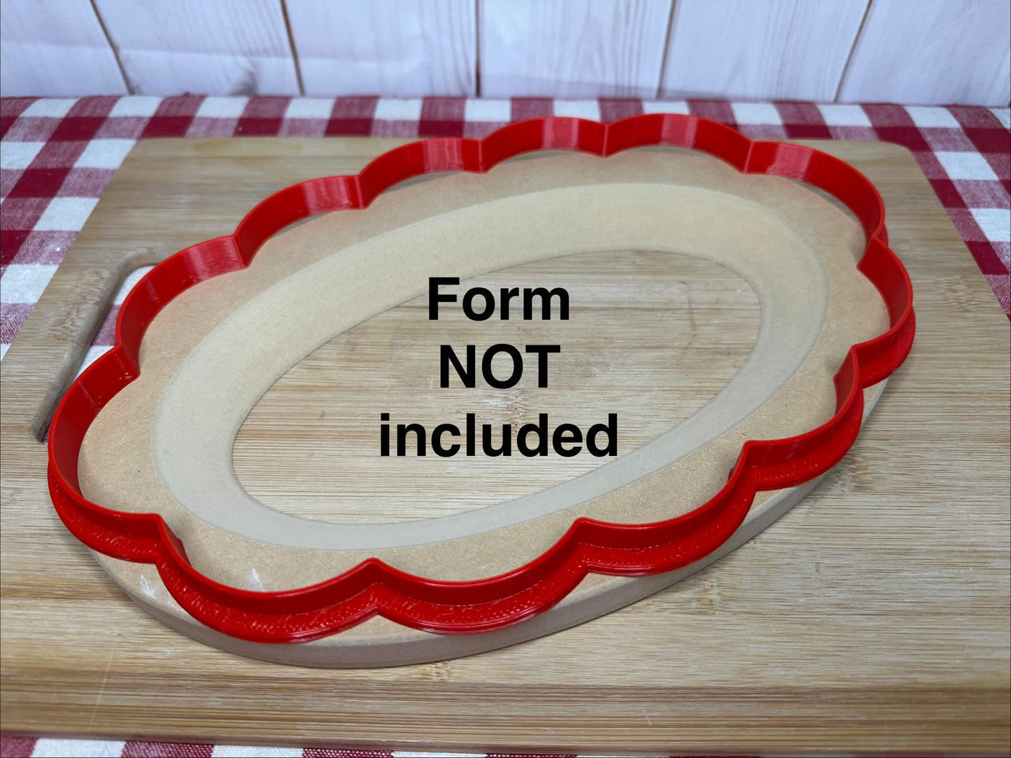 TRAY "Slumpies" Loose Scallop Edge, Clay Cutters for GR Pottery Forms (Forms not included), set or each