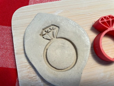 Ring Pottery Stamp, From the February 2024 mystery box -  plastic 3D printed, multiple sizes available