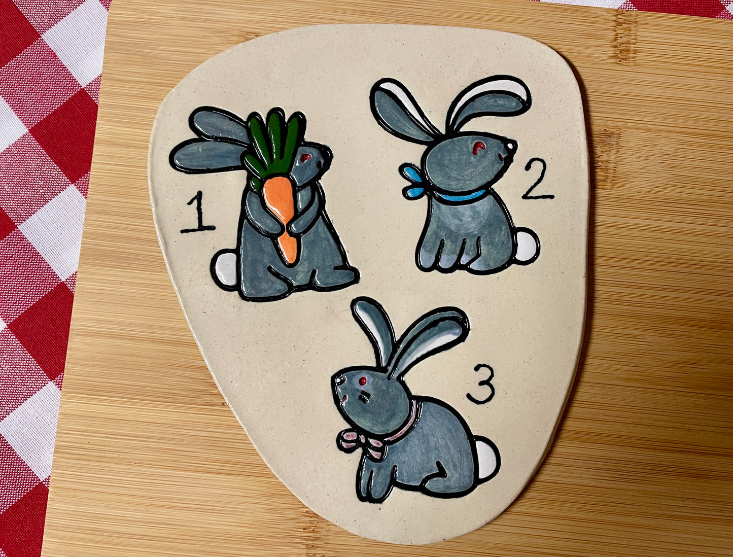 Bunny pottery stamps - February 2026 Easter Themed Mystery Box, sold individually or as set