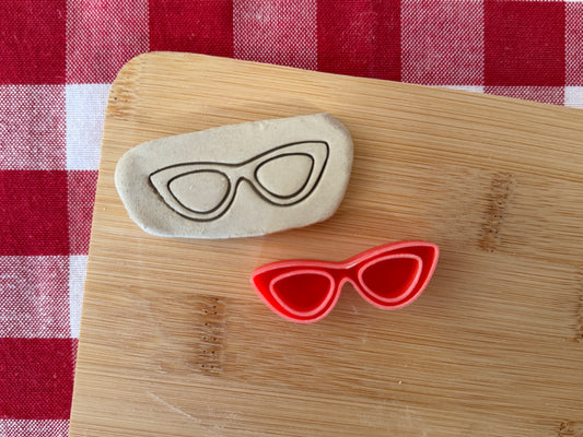 Cat Eye Glasses Pottery Stamp - June 2026 - Mid Century Modern Themed Mystery Box, multiple sizes available