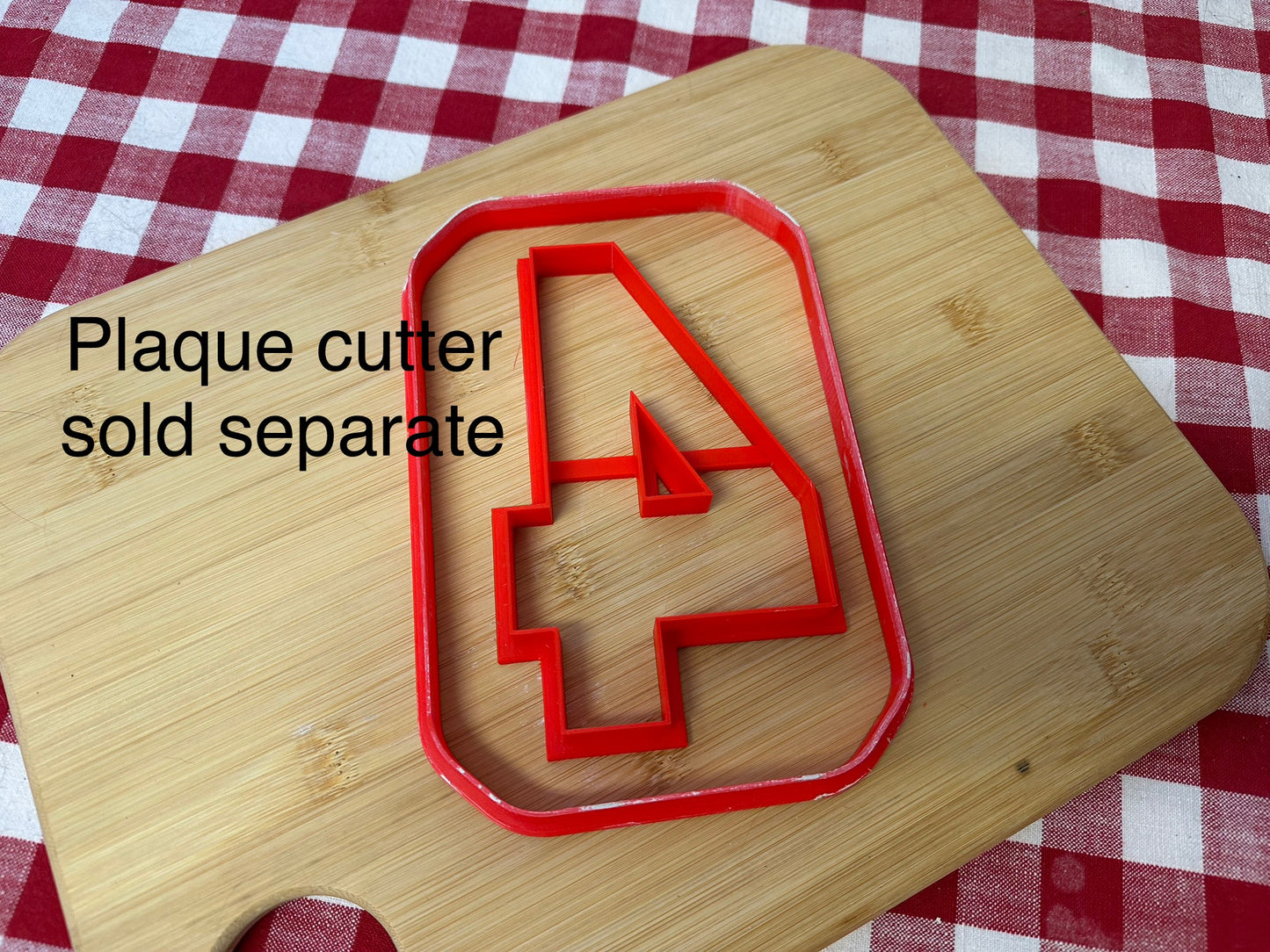 Plaque Rectangle with Clipped Corners, Clay Cutter - plastic 3D printed, coordinates with new number cutters