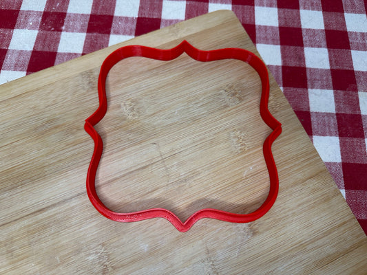Fancy Square, Clay Cutter - plastic 3D printed, pottery tool, multiple sizes