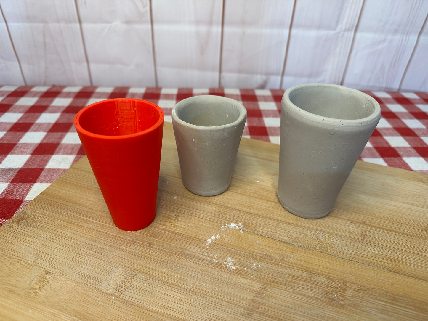 Shot Glass Form for Mug Pottery Template - Form Only - Straight side, 1.75" Base x 3.5" Tall Finished size