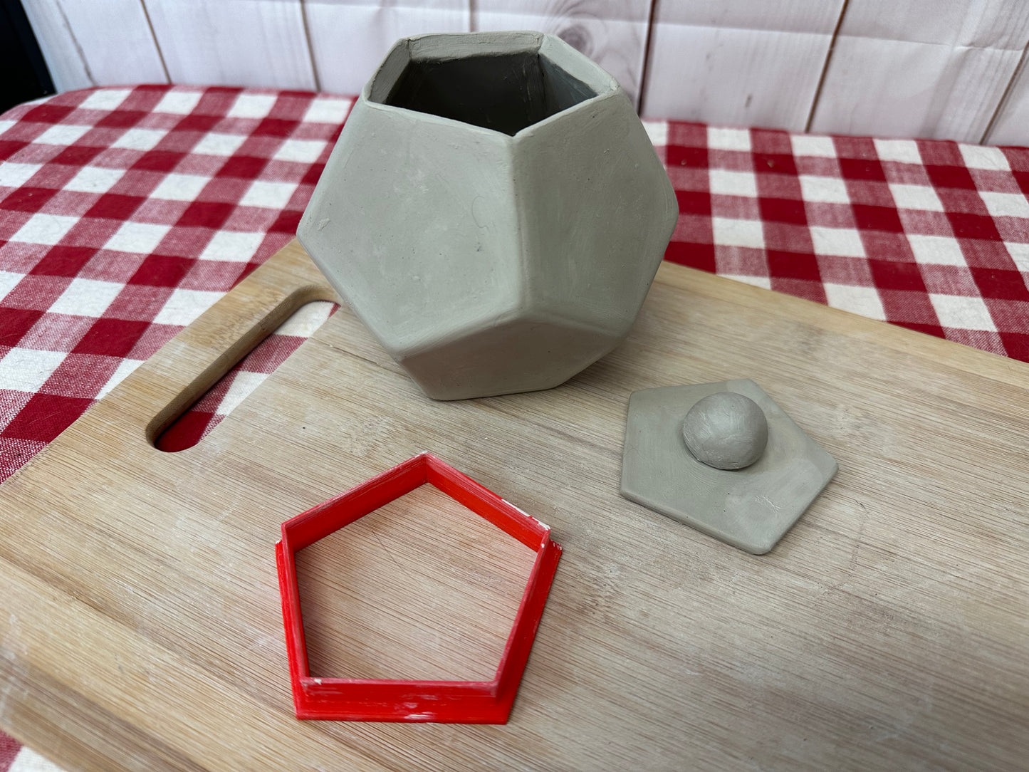 Plain Pentagon, Clay Cutter - plastic 3D printed, XL pottery tool, multiple sizes