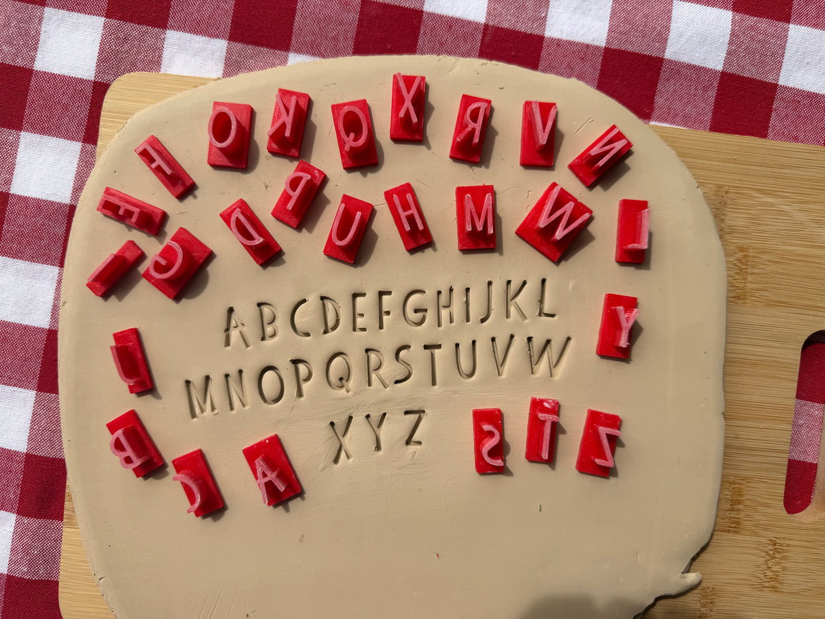 Alphabet Pottery Stamp Set - Salty font, 2022