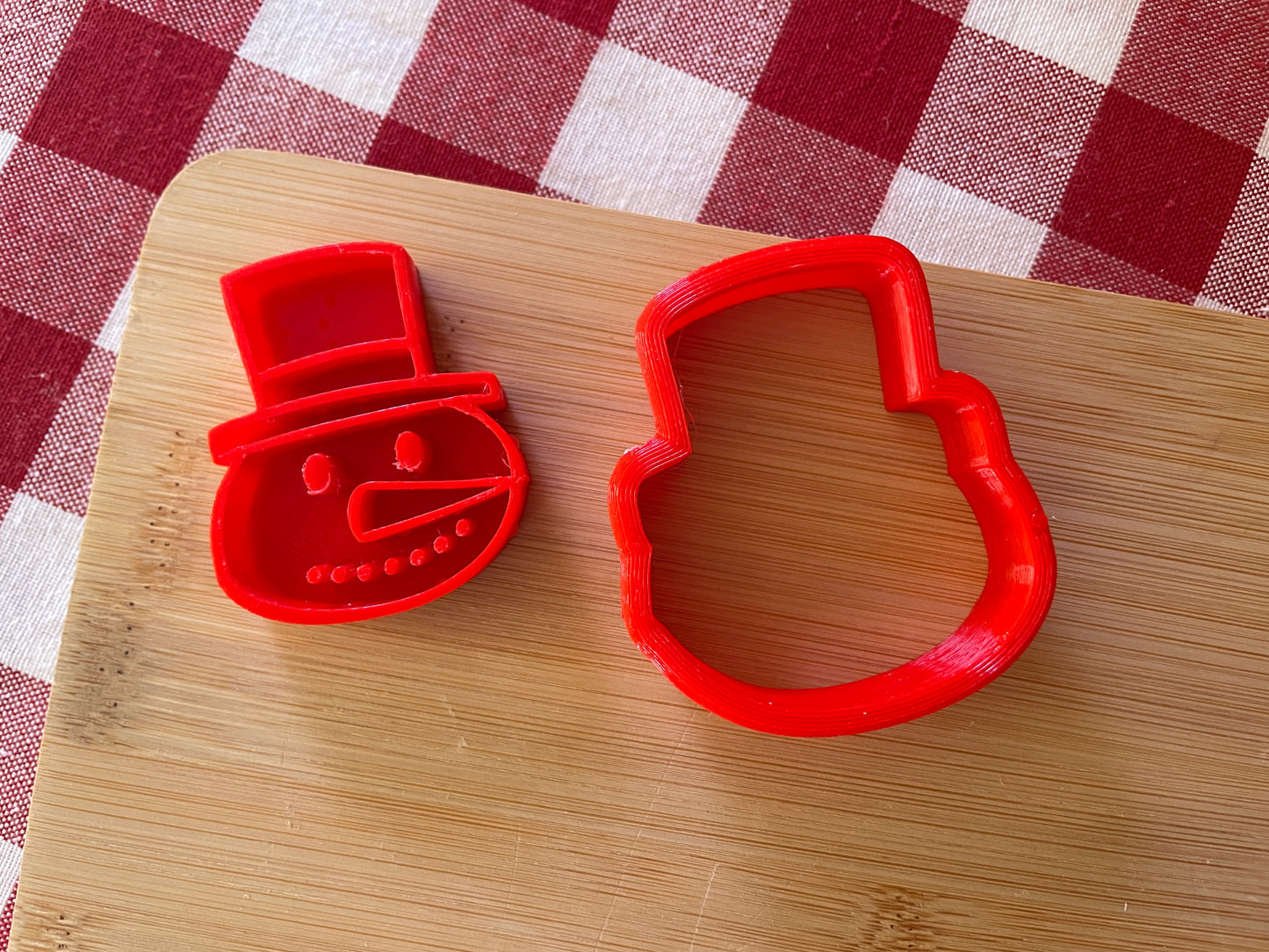Snowman - Stamp with Optional Cookie Cutter - July 2025 - Christmas in July Themed Mystery Box, multiple sizes available