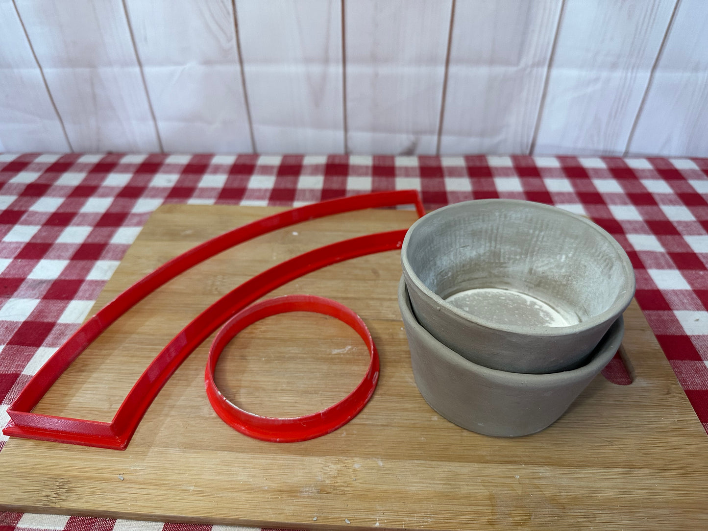 Ramekin Template Clay Cutter - Small Bowl 3.5" Base x 2.25" Tall x 4.5" Top, plastic 3D printed, Soufflé bowl