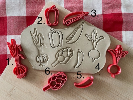Vegetable Set, sold as set of 6 or individually - January 2024 mystery box, plastic 3D printed