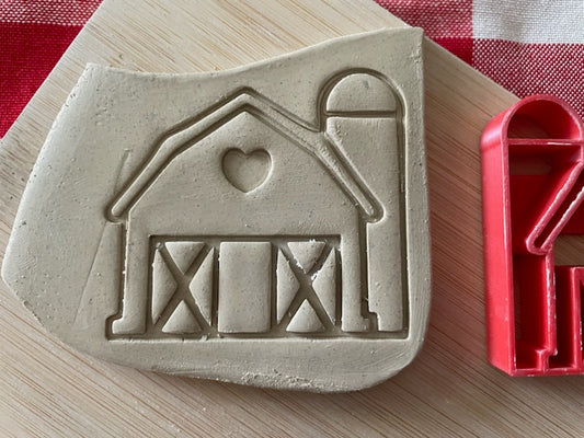 Barn stamp, from the January 2024 mystery box - multiple sizes available, plastic pottery stamp, 3D printed