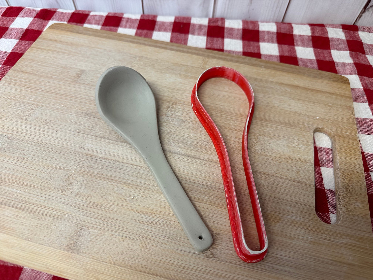 Spoon Clay Cutter, Chinese Soup style design - Template, Plastic 3D Printed