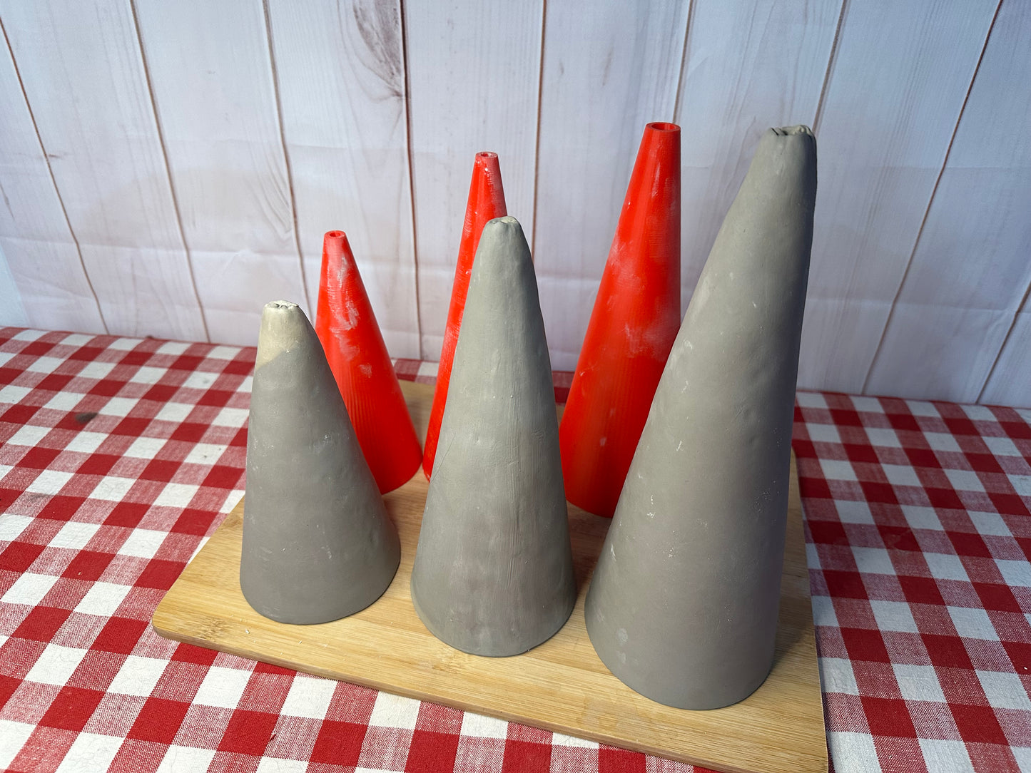 Tall Cone Form for Cone Set Pottery Template - Form Only - Straight side, Multiple sizes, Set or Each