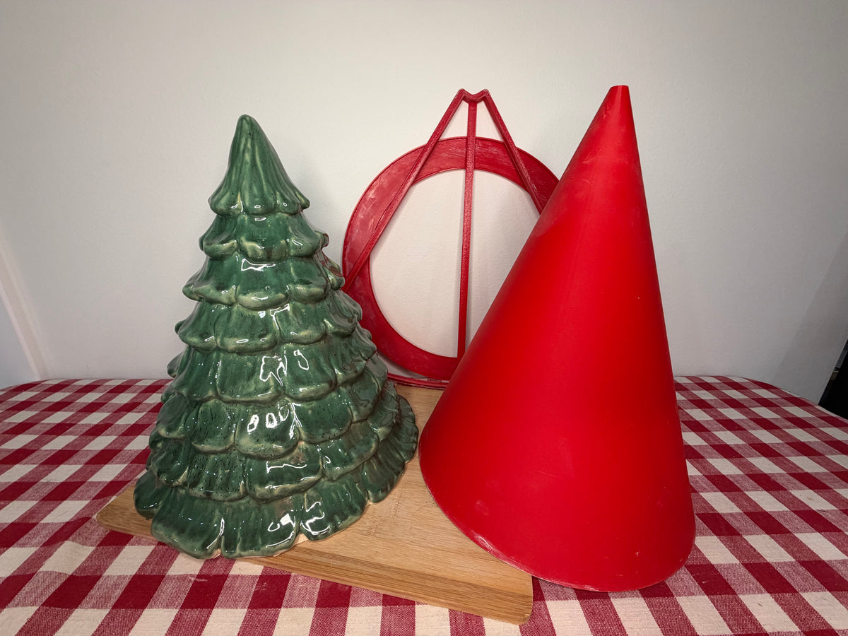 Extra Large Traditional Christmas Tree Cone Template, Clay Cutter & Form - 11.5" diameter x 14.5" tall, Plastic 3D printed, Cone Design, Each or Set