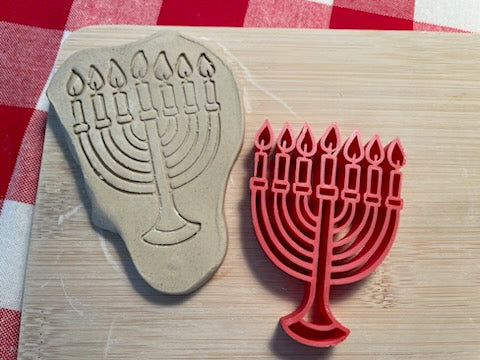Kwanzaa Kinara candle pottery stamp - from the February 2024 mystery box, multiple sizes available