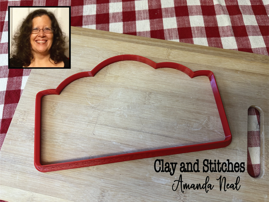 Sign Plaque Clay Cutter - Amanda Neal Collaboration, plastic 3D printed, pottery tool, multiple sizes