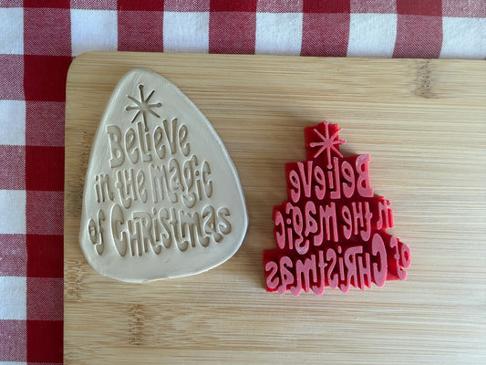 "Believe in the Magic of Christmas" - Word Pottery Stamp - July 2026 - Vintage Christmas Themed Mystery Box, multiple sizes available