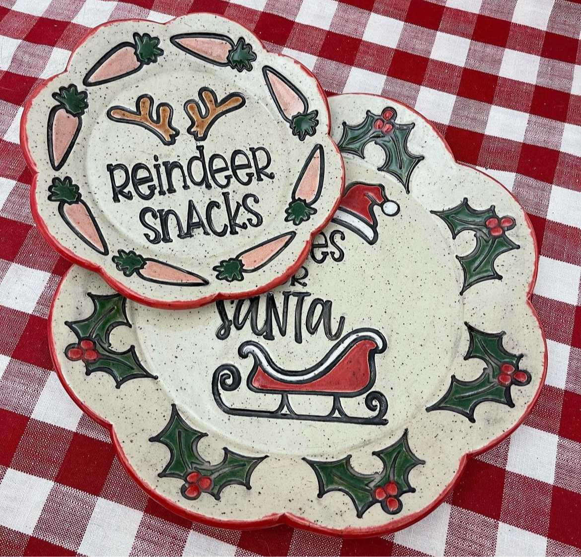 Christmas Cookies for Santa designs, Pottery stamps - *New Sizes Available* Each or Set