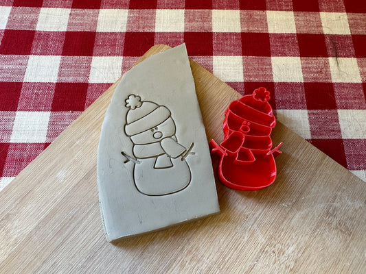 2023 Snowman pottery stamp - plastic 3D printed, multiple sizes available