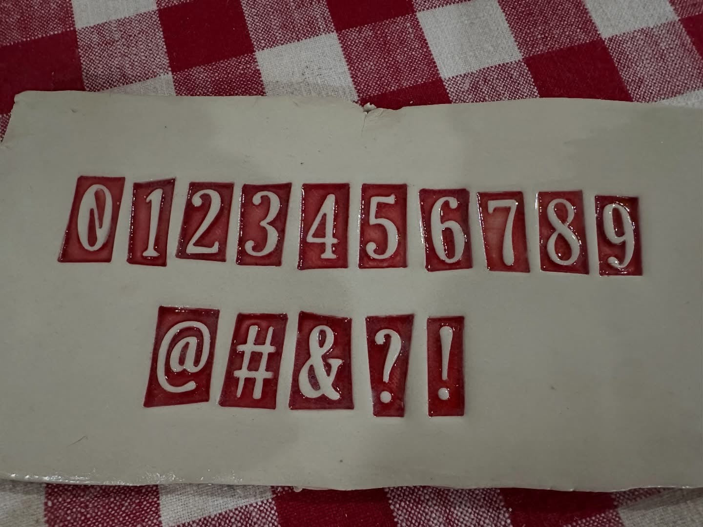 Alphabet Pottery Stamp Set - Mid Century Modern Font, multiple sizes, Letters and/or Numbers