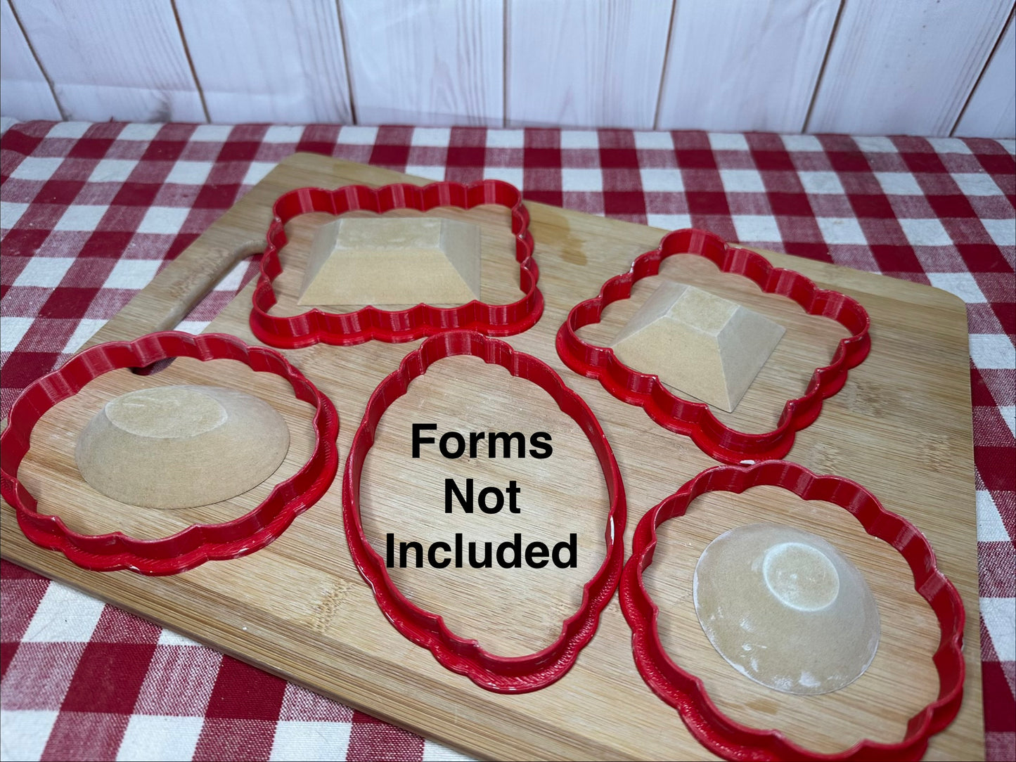 NEW Scalloped Edge Clay Cutters to match GR Pottery Forms "Super Cuties", set or individually