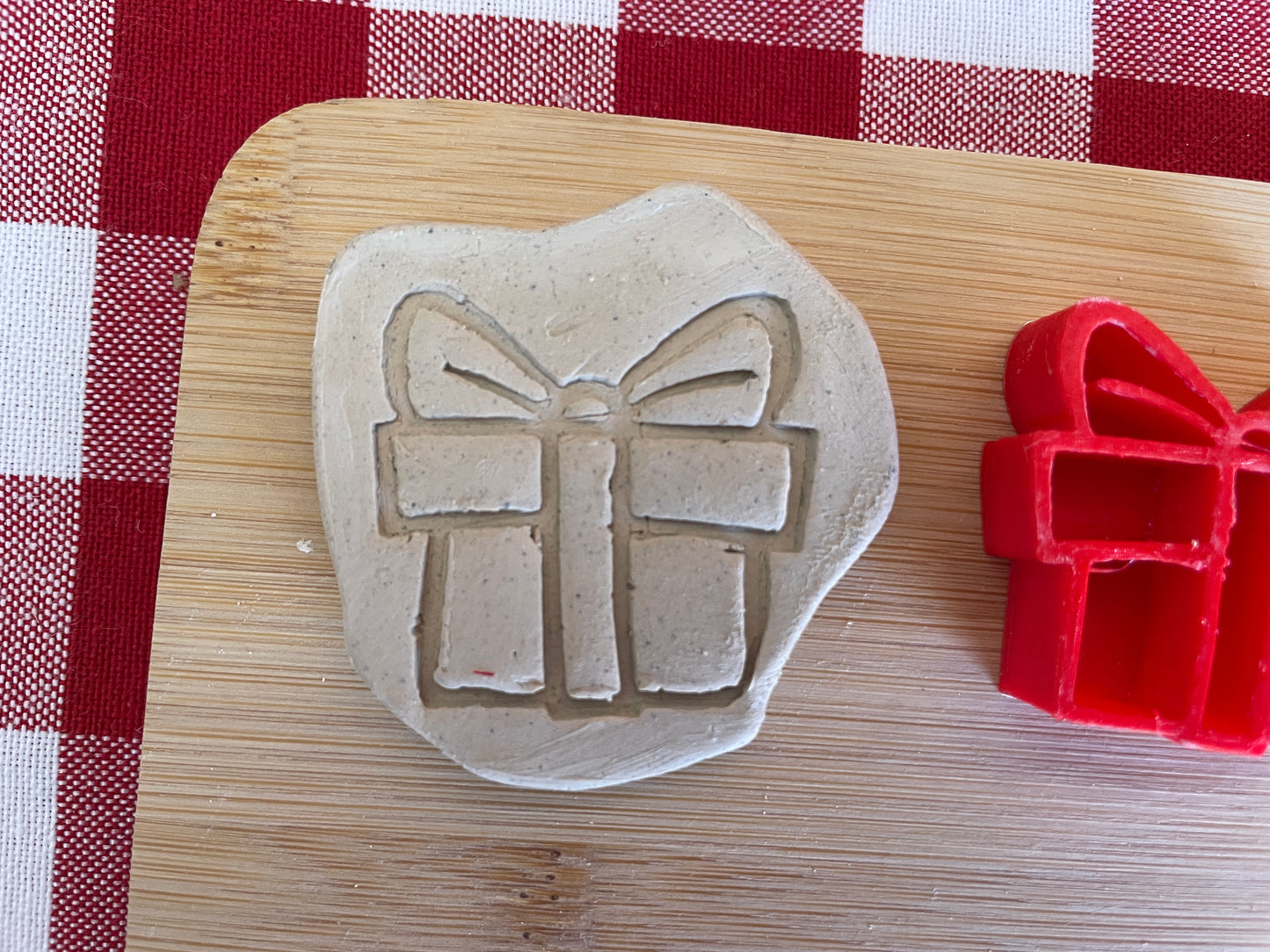 Present - Pottery Stamp - July 2025 - Christmas in July Themed Mystery Box, Gift, multiple sizes available
