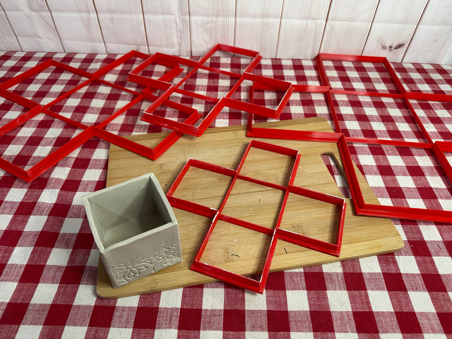Square Cube Box Template Clay Cutter - multiple sizes, each or set