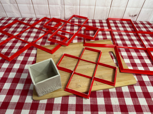 Square Cube Box Template Clay Cutter - multiple sizes, each or set