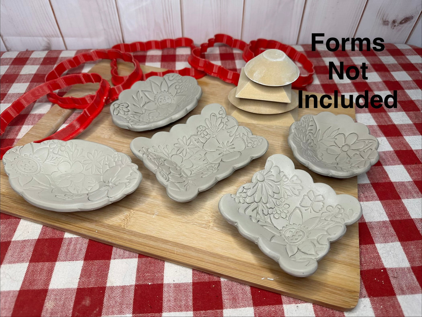 NEW Scalloped Edge Clay Cutters to match GR Pottery Forms "Super Cuties", set or individually