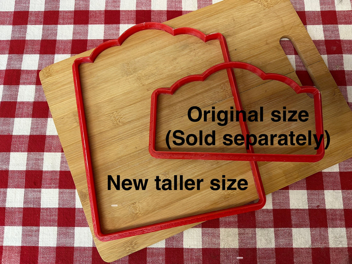 Tall Sign Plaque Clay Cutter - Amanda Neal Collaboration, plastic 3D printed, pottery tool, multiple sizes