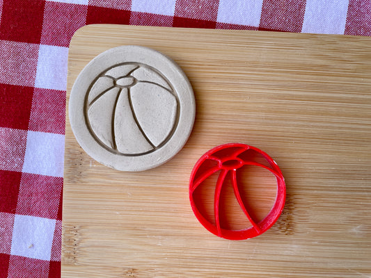 Beach Ball Pottery Stamp - April 2026 - Beach Themed Mystery Box, multiple sizes available