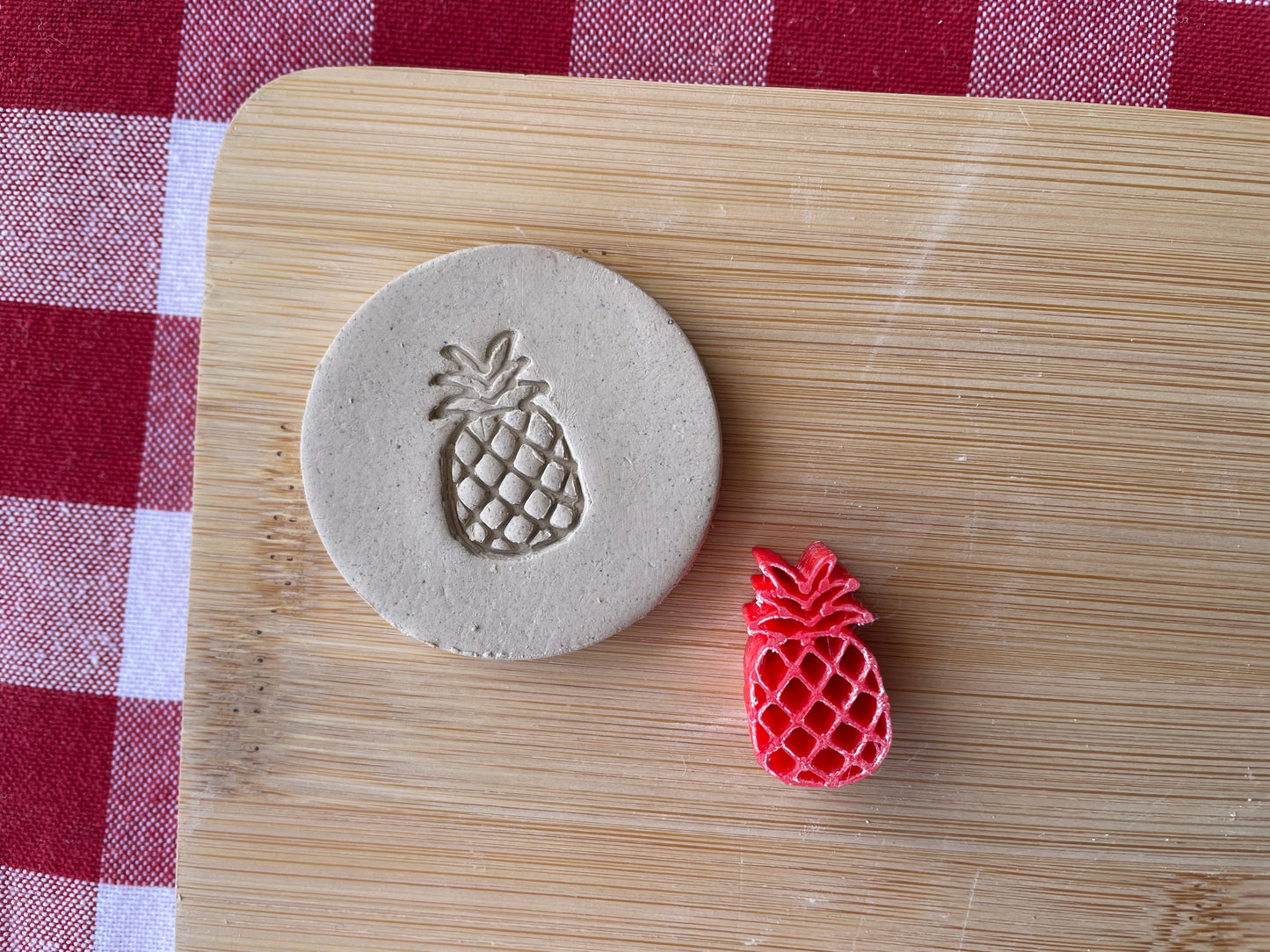 Pineapple Pottery Stamp - April 2026 stamp of the month, plastic 3D printed, multiple sizes
