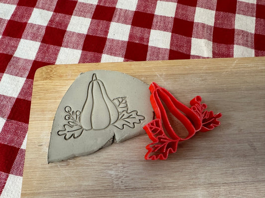 Thanksgiving Stamp Series - Gourd stamp, plastic 3D printed, multiple sizes