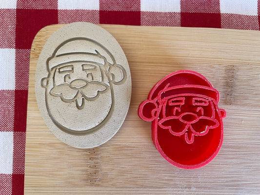Santa - Pottery Stamp - July 2025 - Christmas in July Themed Mystery Box, multiple sizes available