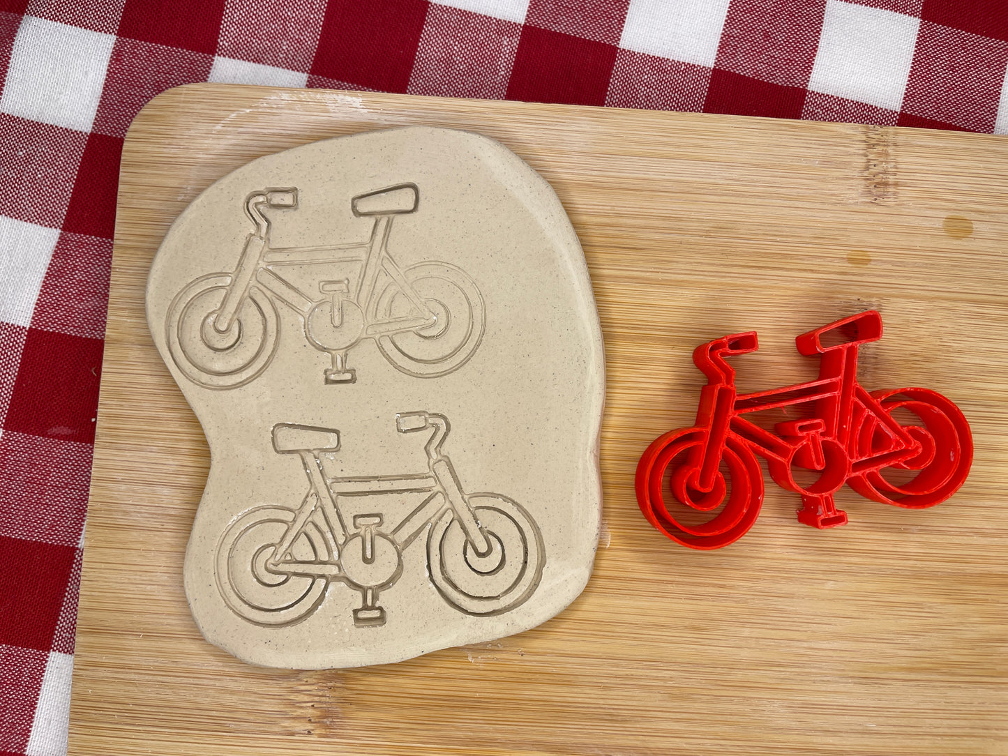 Bike Pottery Stamp - Teenagers themed January 2025 Mystery Box, multiple sizes available