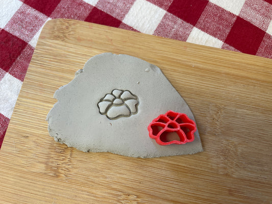 Mini Decorative Wild Flower Pottery Stamp - 2025 Wisconsin Fired Arts Expo - Stamp of the Month Special stamp, plastic 3D printed, multiple sizes