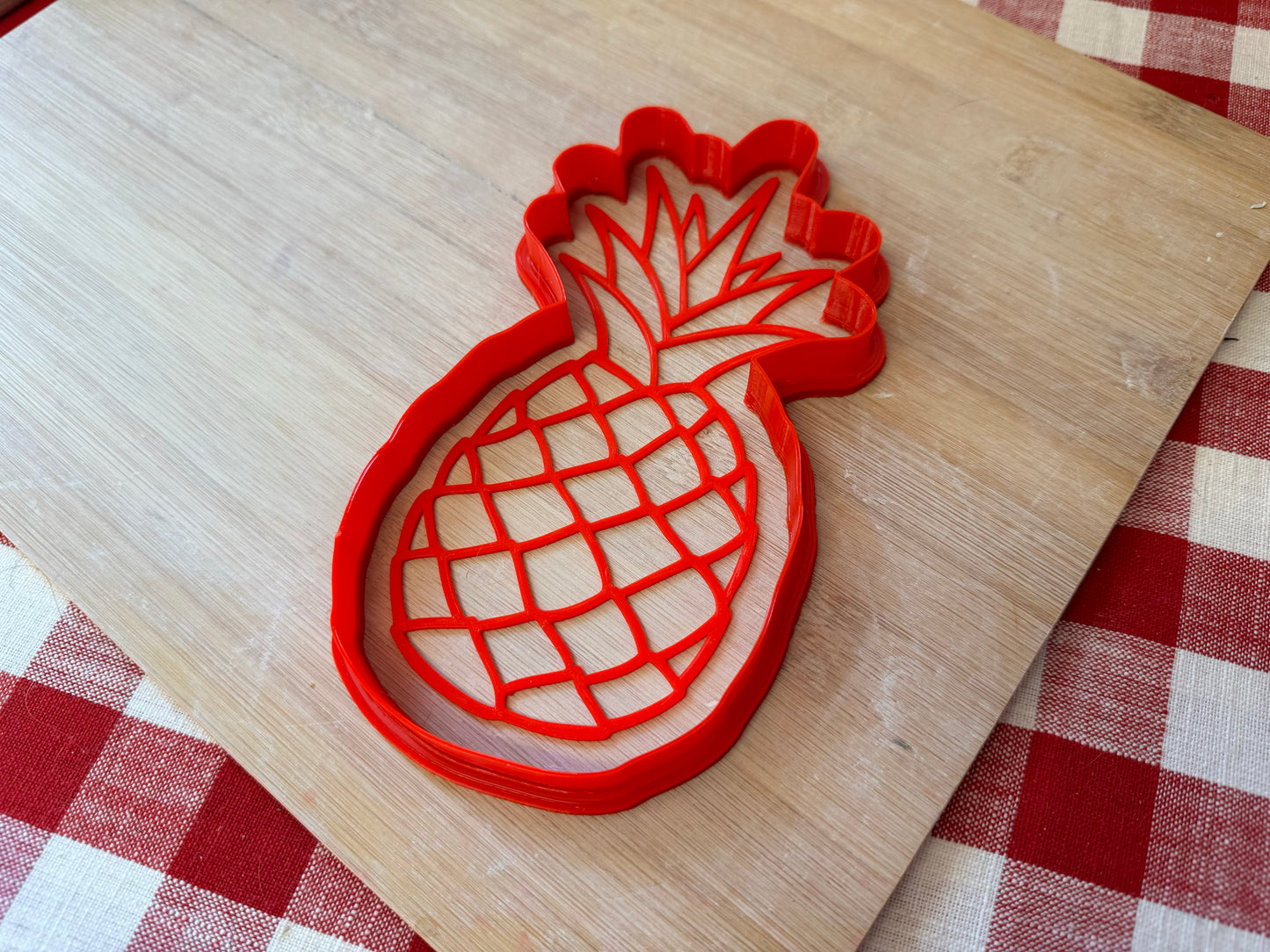 Pineapple Design Pottery Stamp or Stencil w/optional cutter - plastic 3d printed, multiple sizes available