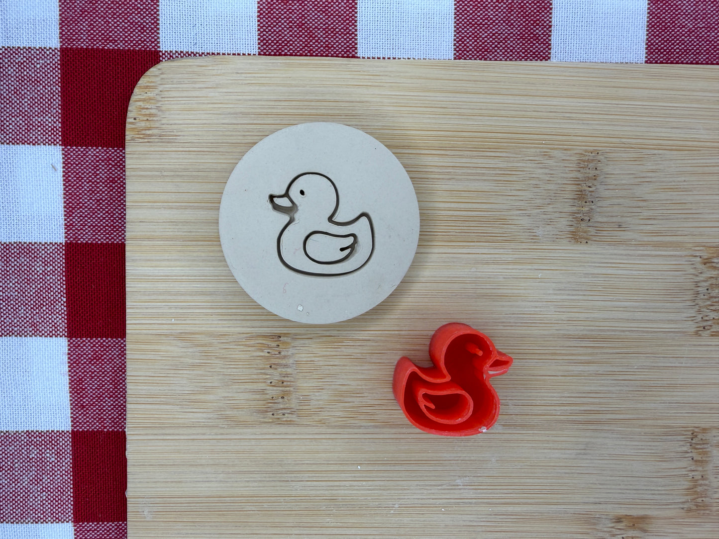 Mini Duck Pottery Stamp - May 2026 stamp of the month, plastic 3D printed, multiple sizes